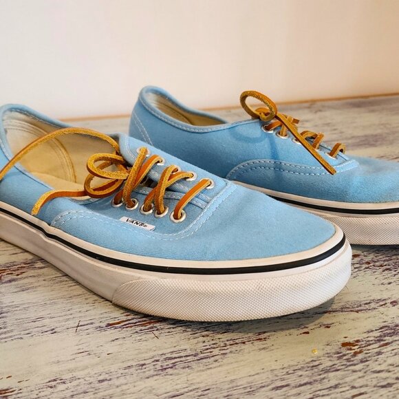 Robin Egg Blue 'Off the Wall" Vans Deck Shoes - New w/ Leather Laces - TB8C - Picture 5 of 8